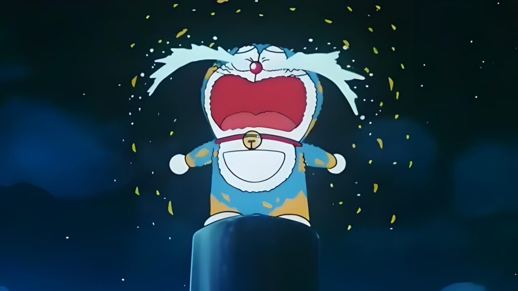 Doraemon hoảng hốt sau sự cố bị chuột cắn mất tai
