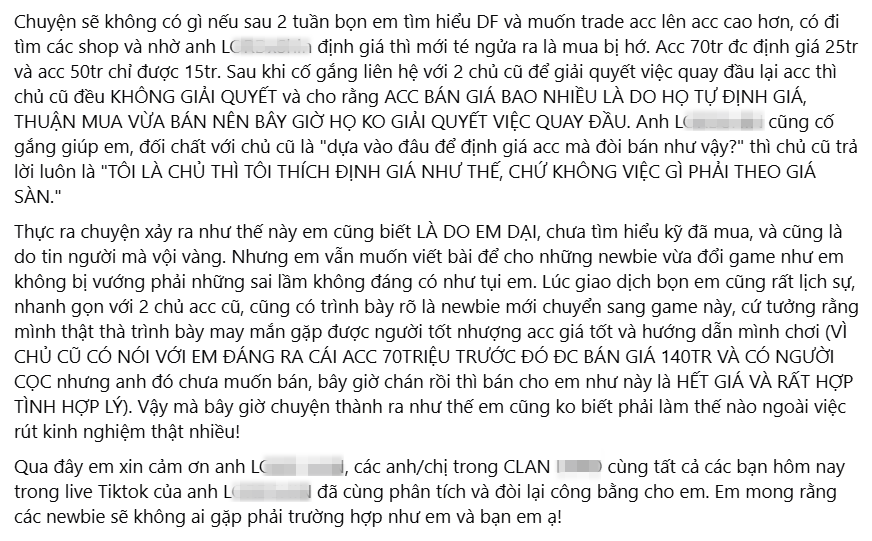 Minh họa tranh luận giữa người mua và người bán sau giao dịch