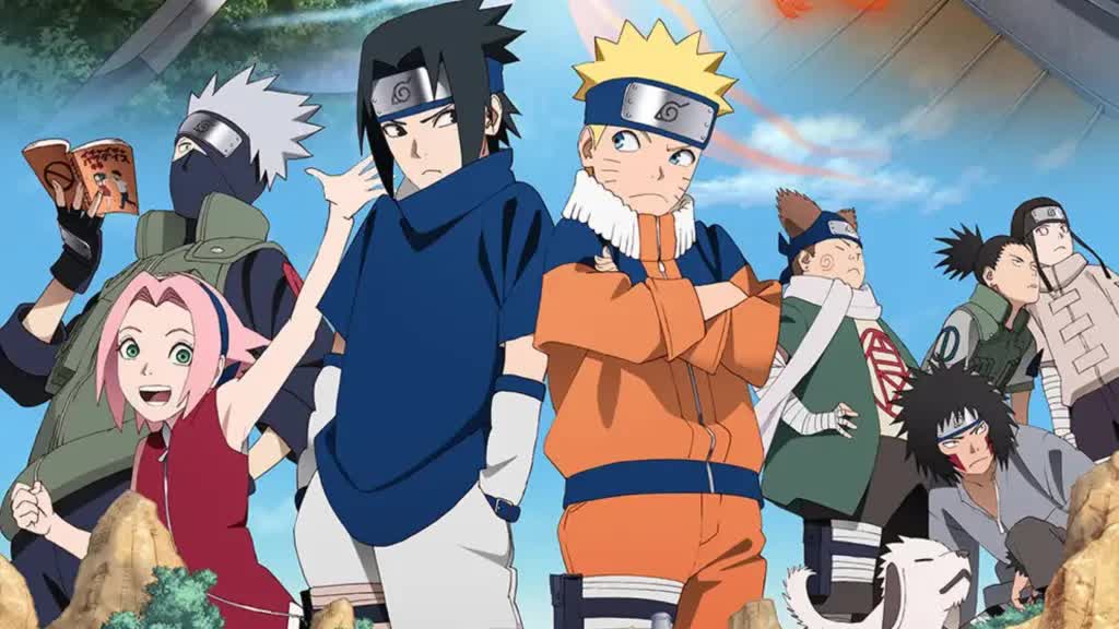 Minh họa cuộc đối đầu giữa các ninja trong Naruto