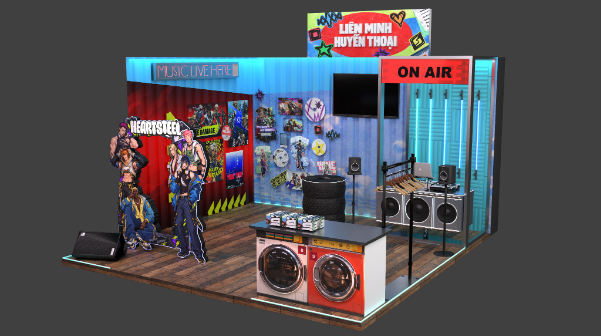 Mô hình tàu hải tặc tại booth Gunny