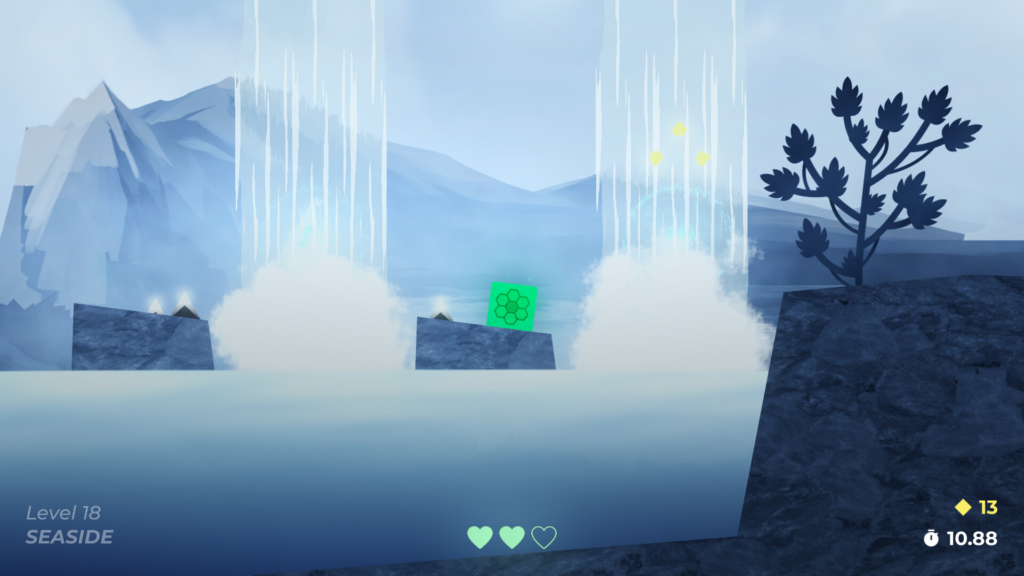 Nhân vật trong game di chuyển qua môi trường có yếu tố sức gió