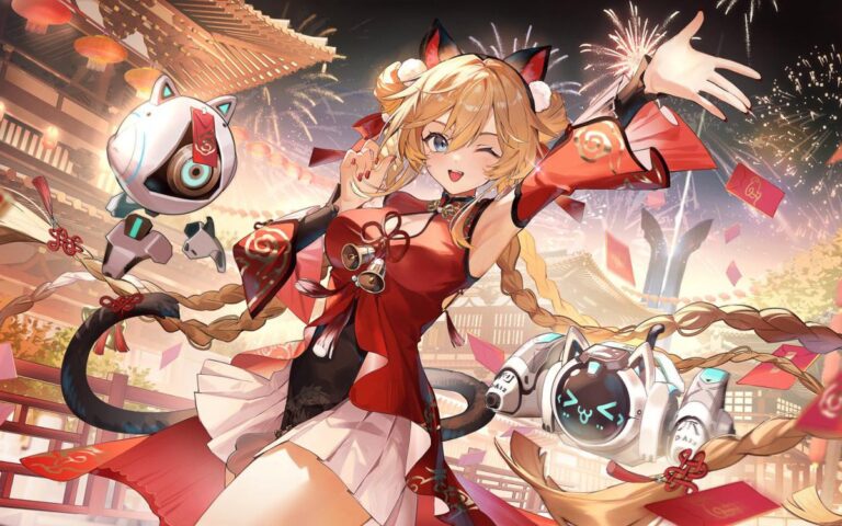 Nhân vật anime trong Strinova xuất hiện giữa bối cảnh chiến đấu nhiều tầng