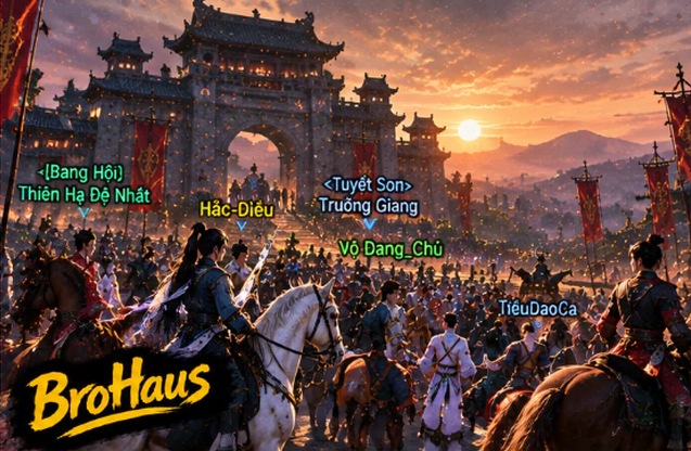 Các thành viên bang hội cùng tham gia hoạt động trong game