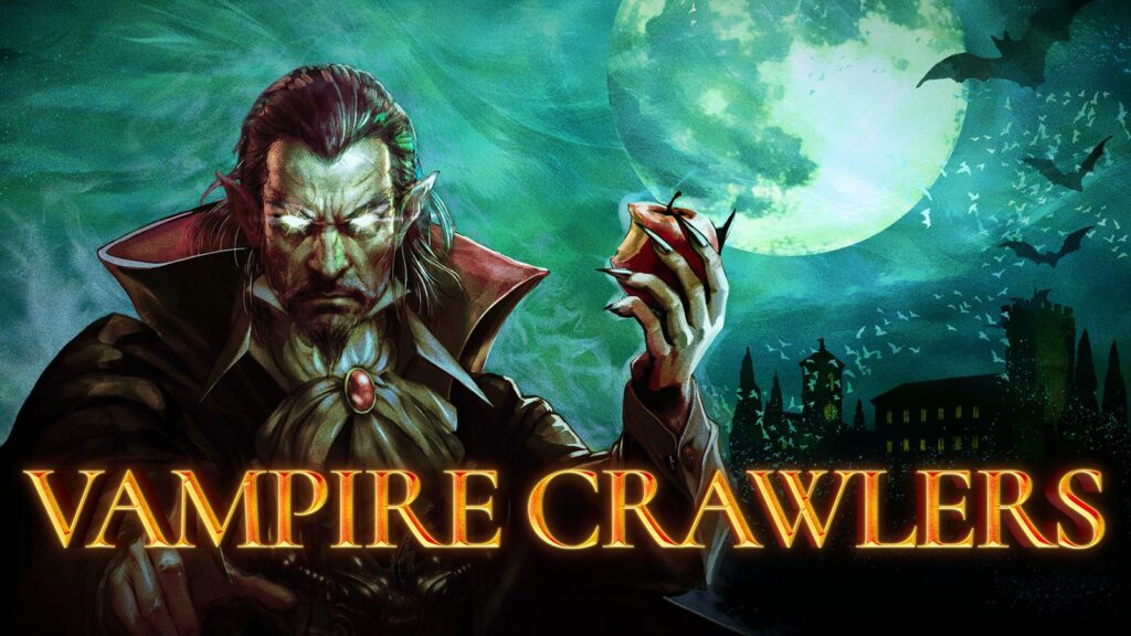 Cảnh chiến đấu kết hợp thẻ bài trong Vampire Crawlers